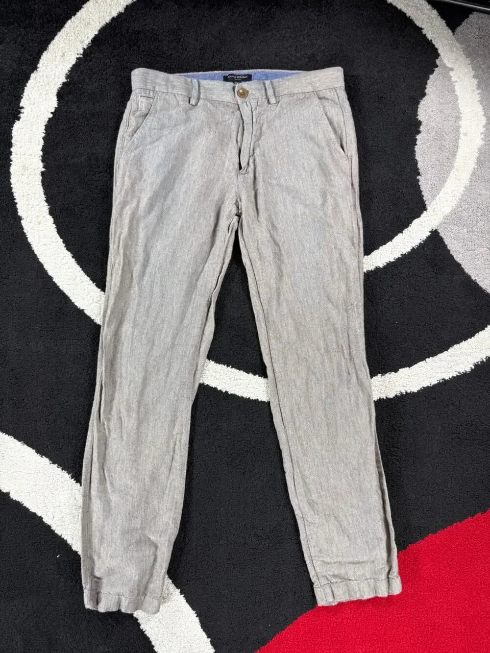 Banana Republic Pants Mens 32x32 Brown Linen Blend Aiden Fit Casual Beach